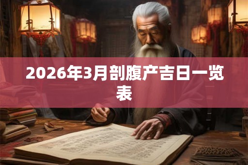 2026年3月剖腹产吉日一览表 2026年3月剖腹产吉日一览表