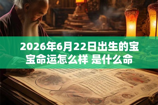 2026年6月22日出生的宝宝命运怎么样 是什么命