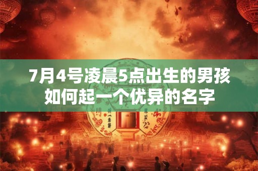 7月4号凌晨5点出生的男孩如何起一个优异的名字 7月4号凌晨5点出生的男孩如何起一个优异的名字
