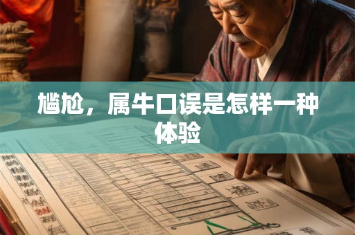 尴尬，属牛口误是怎样一种体验