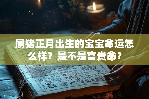 属猪正月出生的宝宝命运怎么样？是不是富贵命？