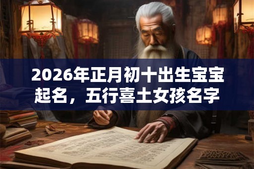 2026年正月初十出生宝宝起名，五行喜土女孩名字