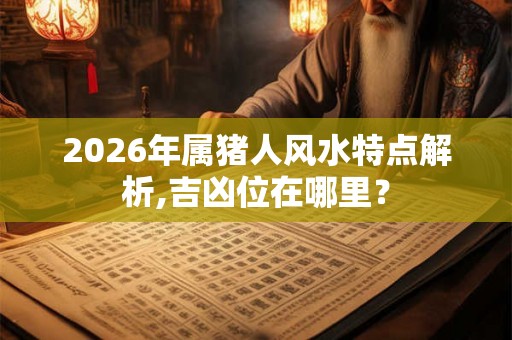 2026年属猪人风水特点解析,吉凶位在哪里？