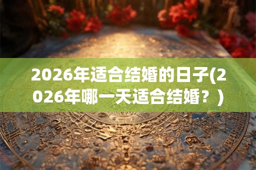 2026年适合结婚的日子(2026年哪一天适合结婚？)