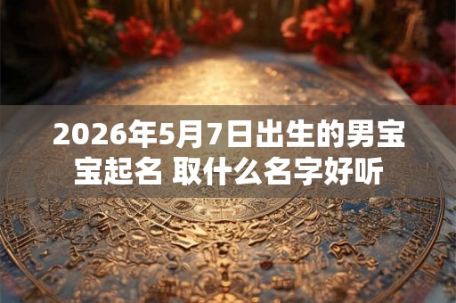 2026年5月7日出生的男宝宝起名 取什么名字好听