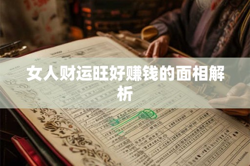 女人财运旺好赚钱的面相解析