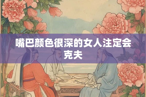 嘴巴颜色很深的女人注定会克夫