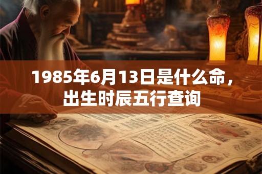 1985年6月13日是什么命，出生时辰五行查询