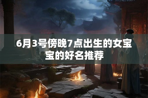 6月3号傍晚7点出生的女宝宝的好名推荐