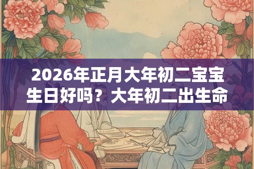 2026年正月大年初二宝宝生日好吗?大年初二出生命理简析! 2026年正月大年初二宝宝生日好吗?大年初二出生命理简析!