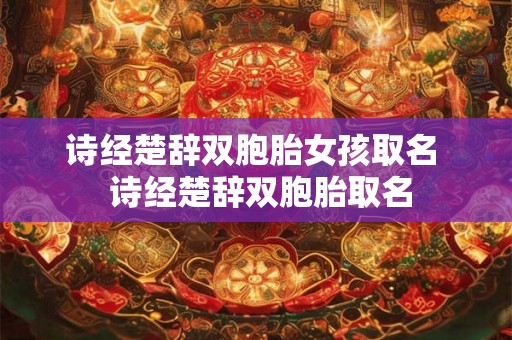 诗经楚辞双胞胎女孩取名  诗经楚辞双胞胎取名