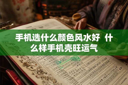 手机选什么颜色风水好 什么样手机壳旺运气 手机选什么颜色风水好 什么样手机壳旺运气
