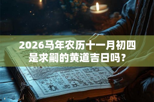 2026马年农历十一月初四是求嗣的黄道吉日吗？