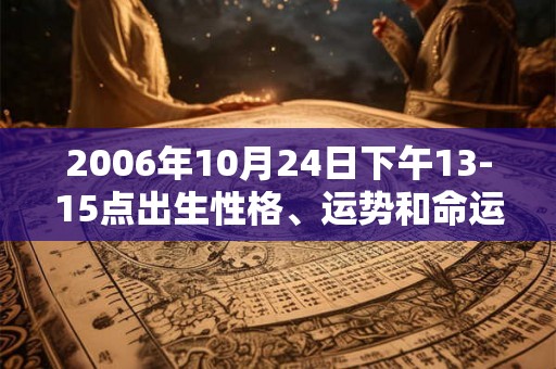 2006年10月24日下午13-15点出生性格、运势和命运