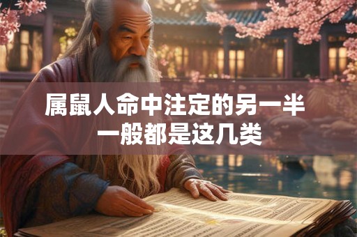 属鼠人命中注定的另一半 一般都是这几类