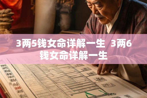 3两5钱女命详解一生  3两6钱女命详解一生