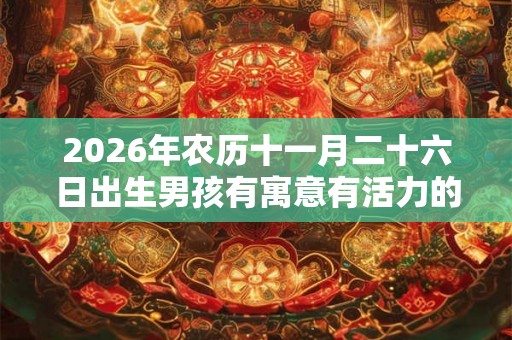 2026年农历十一月二十六日出生男孩有寓意有活力的名字推荐 2026年农历十一月二十六日出生男孩有寓意有活力的名字推荐