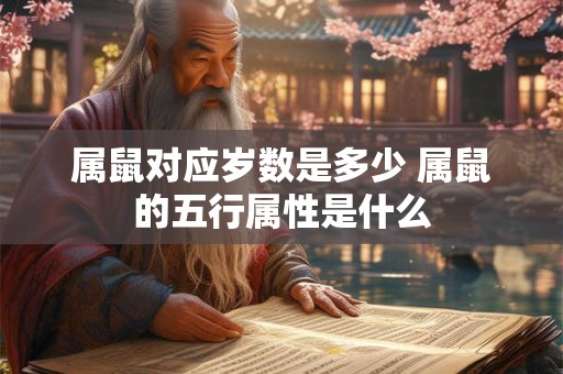 属鼠对应岁数是多少 属鼠的五行属性是什么