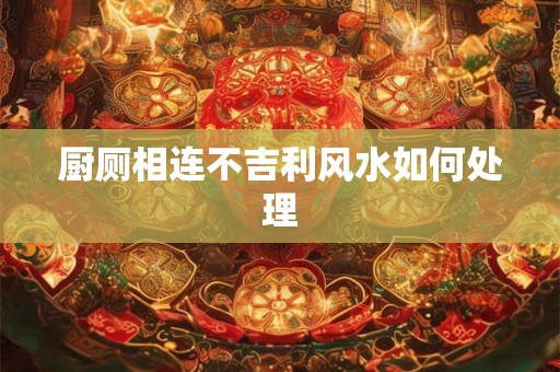 厨厕相连不吉利风水如何处理 厨厕相连不吉利风水如何处理