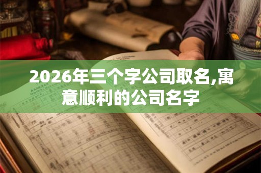 2026年三个字公司取名,寓意顺利的公司名字