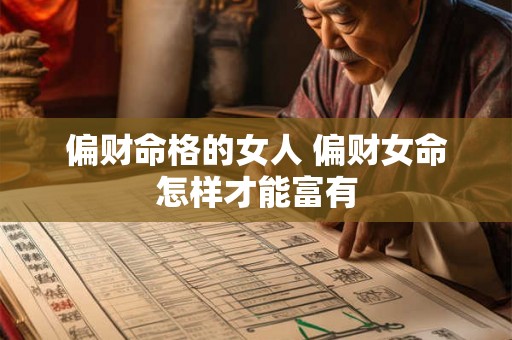 偏财命格的女人 偏财女命怎样才能富有
