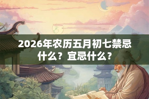 2026年农历五月初七禁忌什么？宜忌什么？
