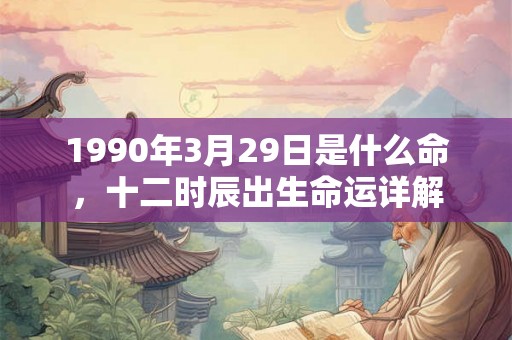 1990年3月29日是什么命，十二时辰出生命运详解