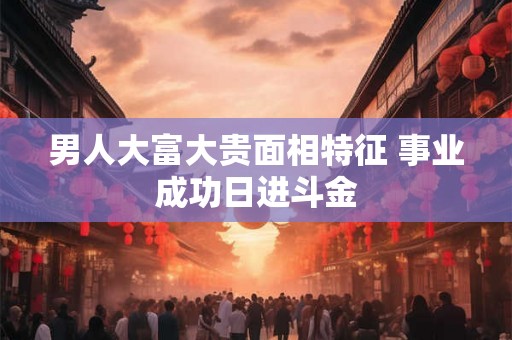 男人大富大贵面相特征 事业成功日进斗金