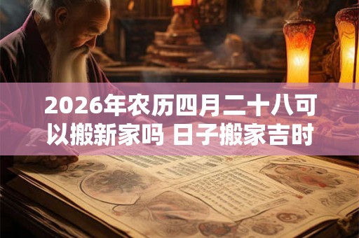 2026年农历四月二十八可以搬新家吗 日子搬家吉时一览