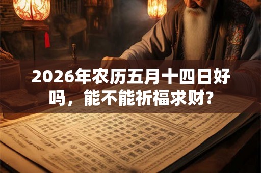 2026年农历五月十四日好吗，能不能祈福求财？