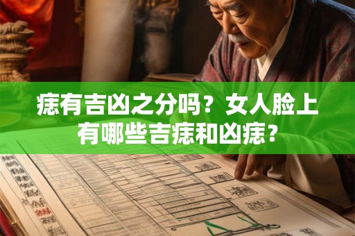 痣有吉凶之分吗？女人脸上有哪些吉痣和凶痣？