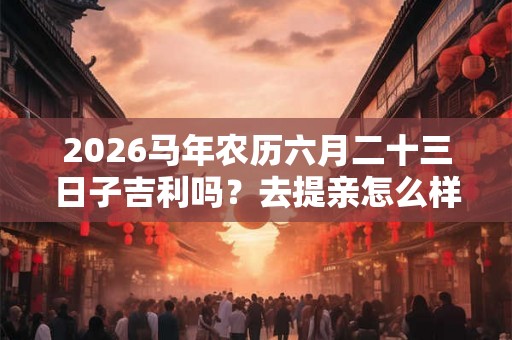 2026马年农历六月二十三日子吉利吗？去提亲怎么样？