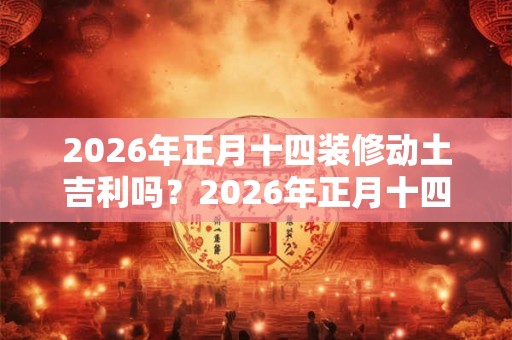 2026年正月十四装修动土吉利吗？2026年正月十四时辰吉凶？