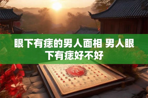 眼下有痣的男人面相 男人眼下有痣好不好 眼下有痣的男人面相 男人眼下有痣好不好