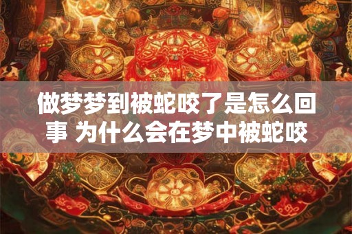 做梦梦到被蛇咬了是怎么回事 为什么会在梦中被蛇咬