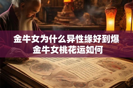 金牛女为什么异性缘好到爆 金牛女桃花运如何 金牛女为什么异性缘好到爆 金牛女桃花运如何