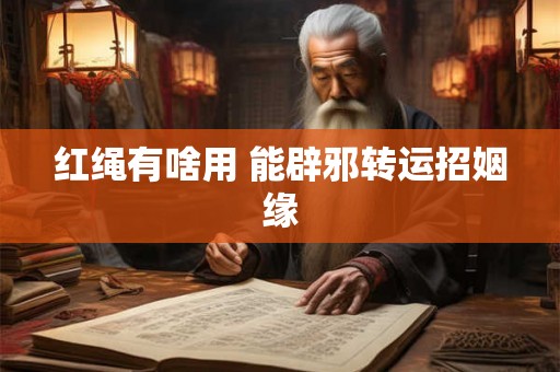红绳有啥用 能辟邪转运招姻缘