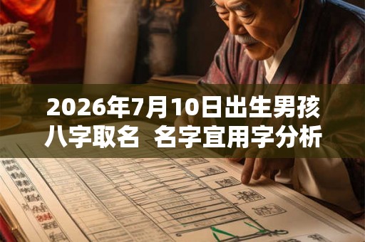 2026年7月10日出生男孩八字取名 名字宜用字分析 2026年7月10日出生男孩八字取名 名字宜用字分析