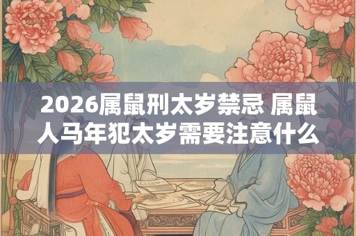 2026属鼠刑太岁禁忌 属鼠人马年犯太岁需要注意什么 2026属鼠刑太岁禁忌 属鼠人马年犯太岁需要注意什么