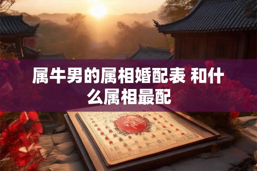 属牛男的属相婚配表 和什么属相最配