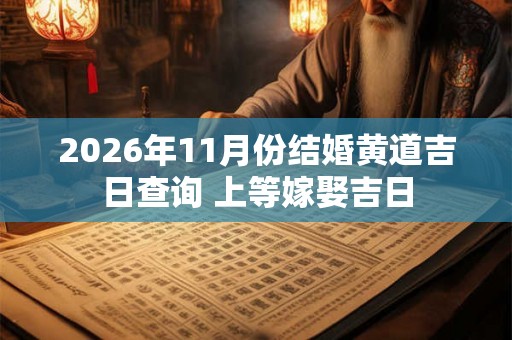 2026年11月份结婚黄道吉日查询 上等嫁娶吉日