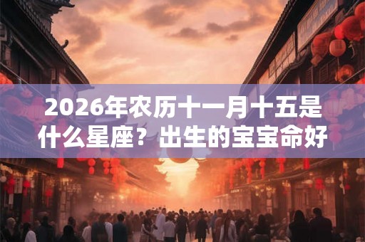 2026年农历十一月十五是什么星座？出生的宝宝命好吗？