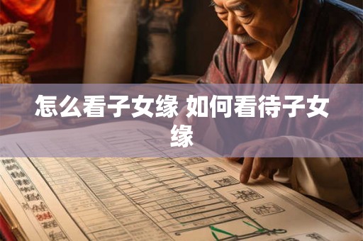 怎么看子女缘 如何看待子女缘