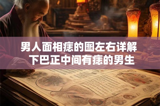 男人面相痣的图左右详解  下巴正中间有痣的男生