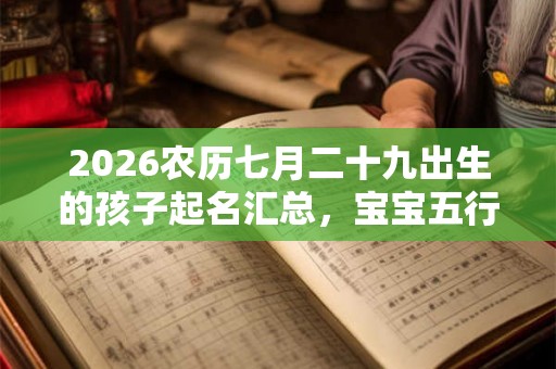 2026农历七月二十九出生的孩子起名汇总，宝宝五行如何？