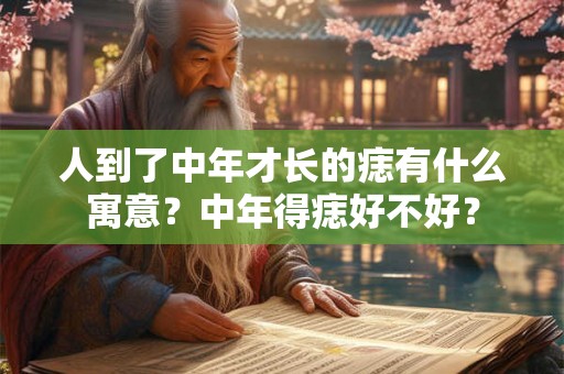 人到了中年才长的痣有什么寓意？中年得痣好不好？