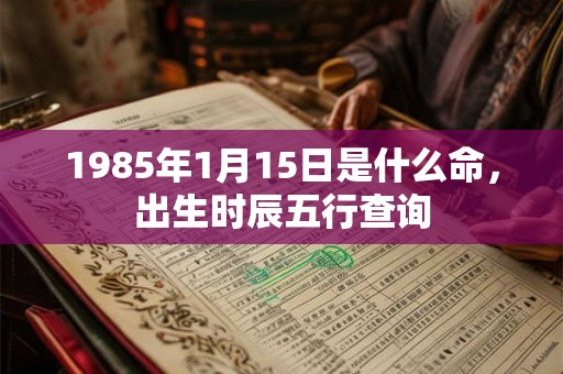 1985年1月15日是什么命，出生时辰五行查询