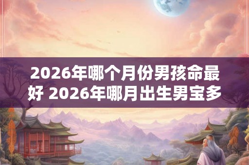 2026年哪个月份男孩命最好 2026年哪月出生男宝多