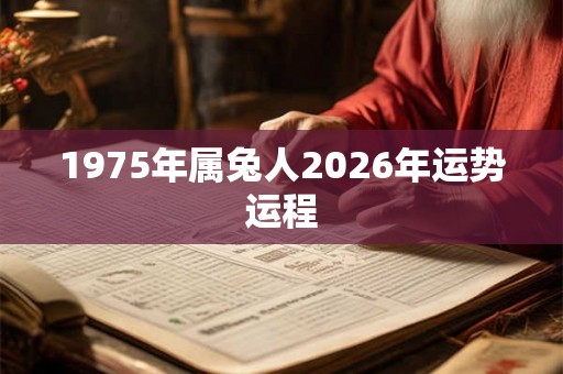 1975年属兔人2026年运势运程