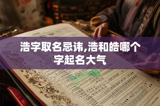 浩字取名忌讳,浩和皓哪个字起名大气 浩字取名忌讳,浩和皓哪个字起名大气